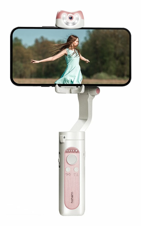 Hohem iSteady V2s Bianco - Stabilizzatore 3 Assi con Tracciamento AI per Smartphone