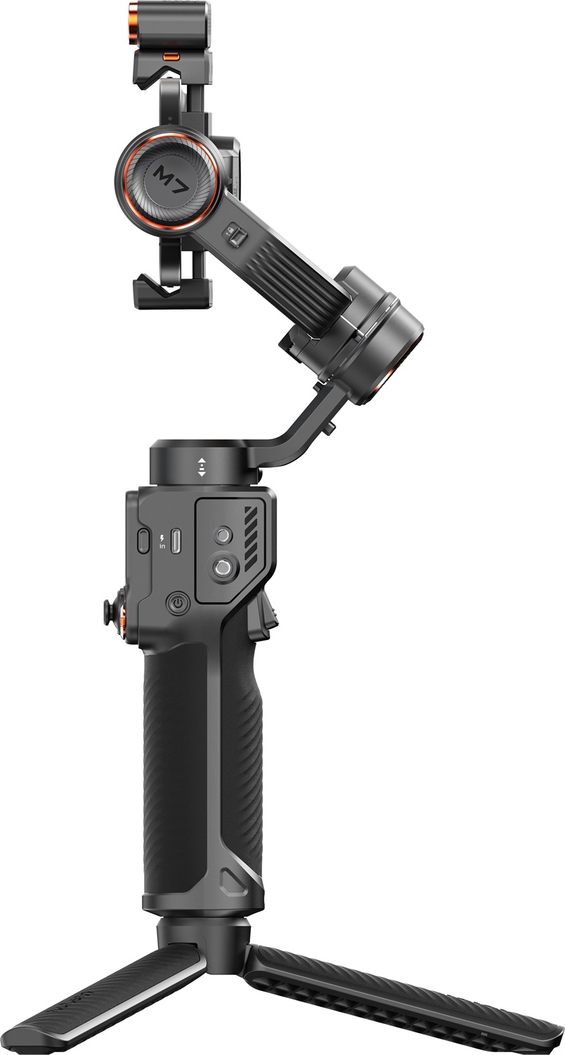 Hohem iSteady M7 Gimbal Stabilizzatore per Smartphone con Ai Face Tracking e Selfie Stick Integrato - Nero