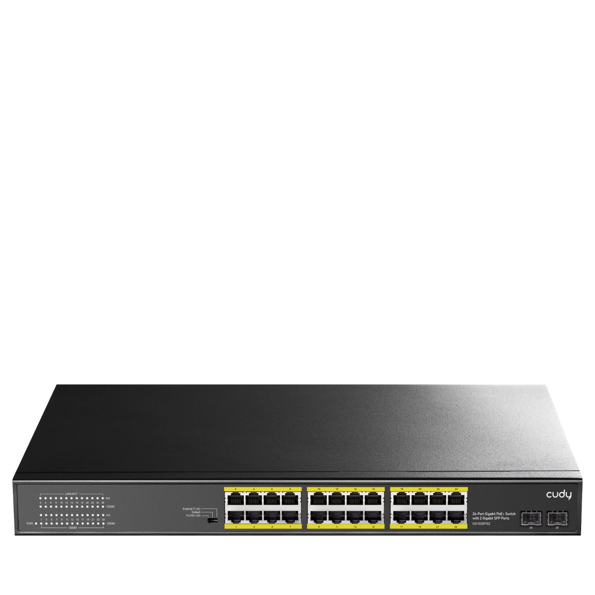 Cudy GS1028PS2 Switch Gigabit Ethernet 24 Porte PoE con 2 Porte SFP - 300W