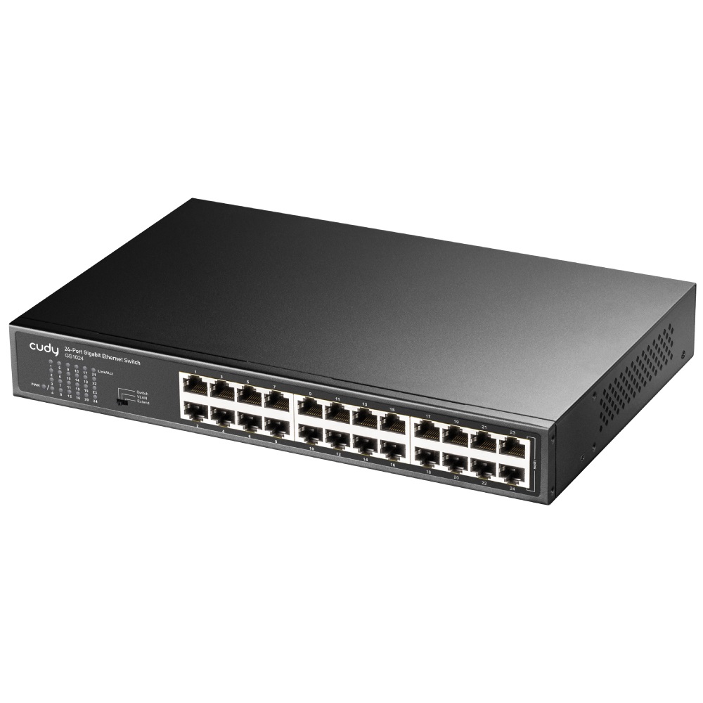 Cudy GS1024 Switch di Rete Gigabit Ethernet a 24 Porte (10/100/1000) - Montaggio Rack/Desktop, Cassa Metallica, Plug & Play