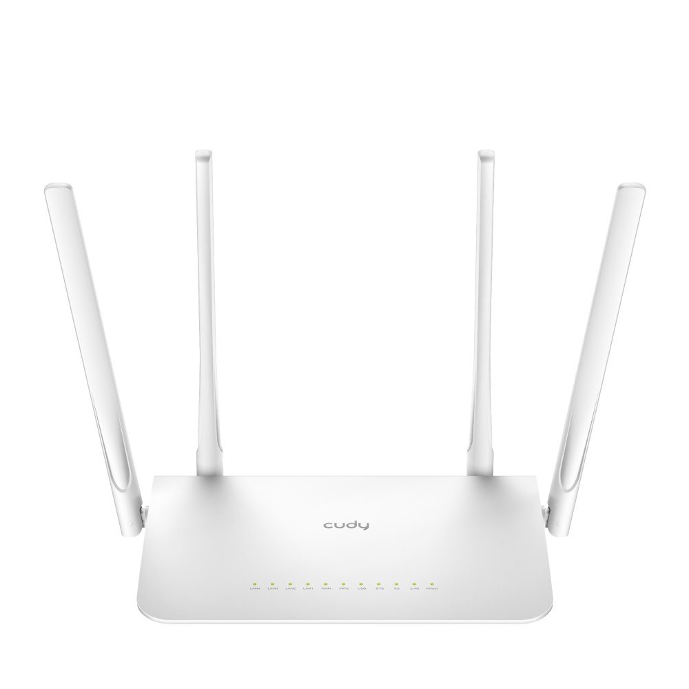 Cudy WR1300 Router Wireless Gigabit Ethernet Dual-band AC1200 (2.4 GHz/5 GHz) Bianco - Wi-Fi 5 (802.11ac), Collegamento Ethernet LAN