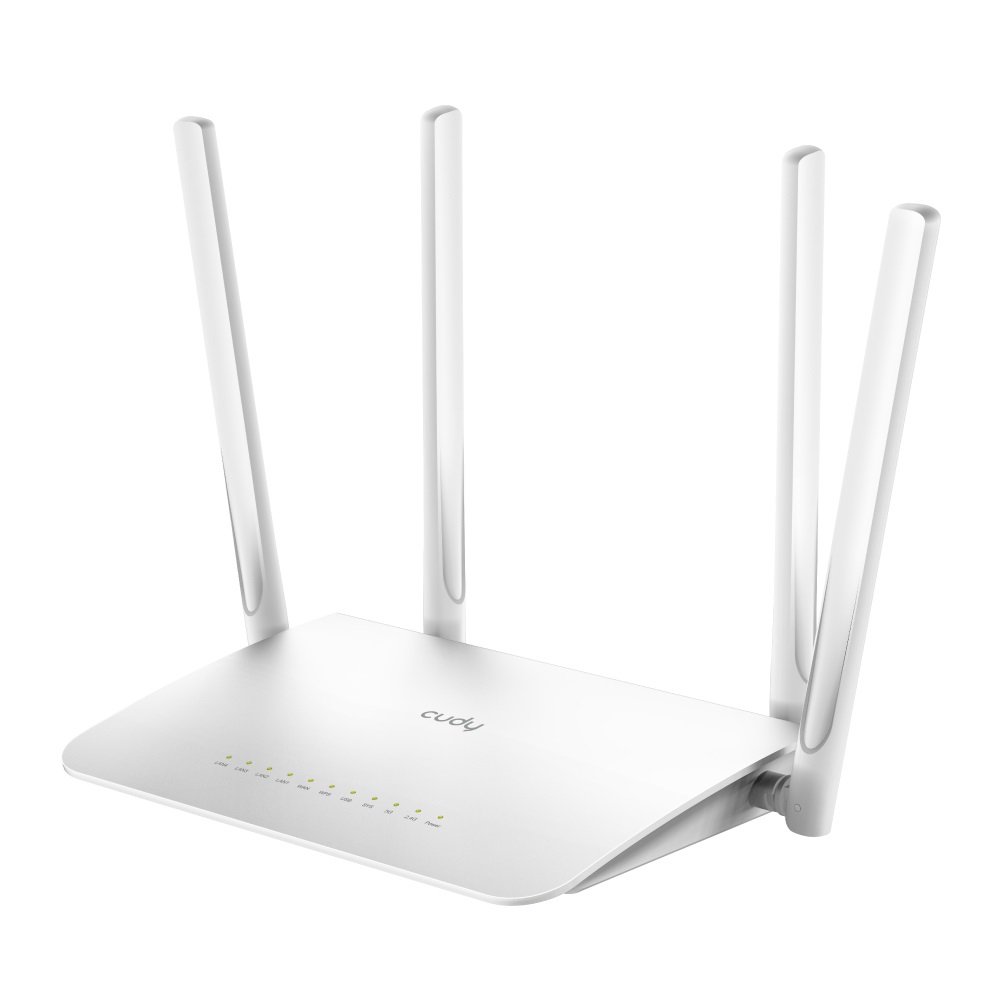 Cudy WR1300 Router Wireless Gigabit Ethernet Dual-band AC1200 (2.4 GHz/5 GHz) Bianco - Wi-Fi 5 (802.11ac), Collegamento Ethernet LAN