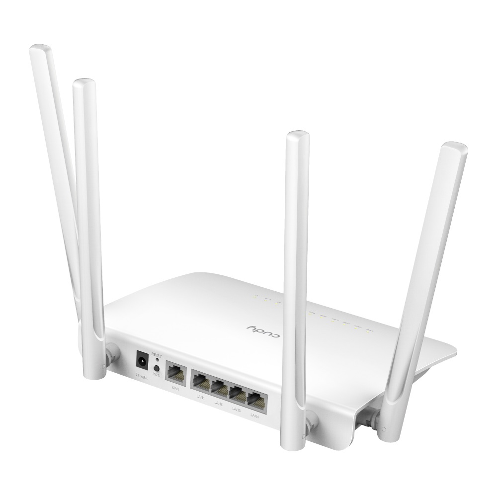 Cudy WR1300 Router Wireless Gigabit Ethernet Dual-band AC1200 (2.4 GHz/5 GHz) Bianco - Wi-Fi 5 (802.11ac), Collegamento Ethernet LAN