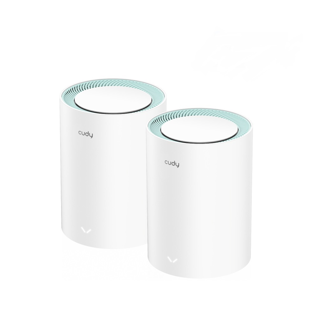 Cudy M1300 2-PACK Sistema Wi-Fi Mesh Dual-band AC1200 (2.4 GHz/5 GHz) - 867 Mbps su 5GHz e 300 Mbps su 2.4GHz, 2 Porte Gigabit Ethernet, Colore Bianco