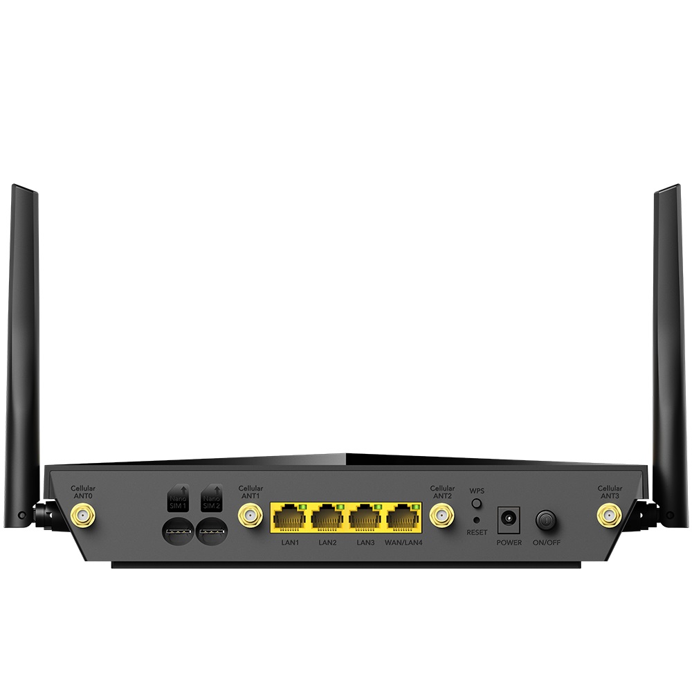 Cudy P5 Router Wireless Gigabit Ethernet Dual-band (2.4 GHz/5 GHz) 5G Nero - Wi-Fi 6, Doppio Slot Nano SIM, 4 Porte Gigabit