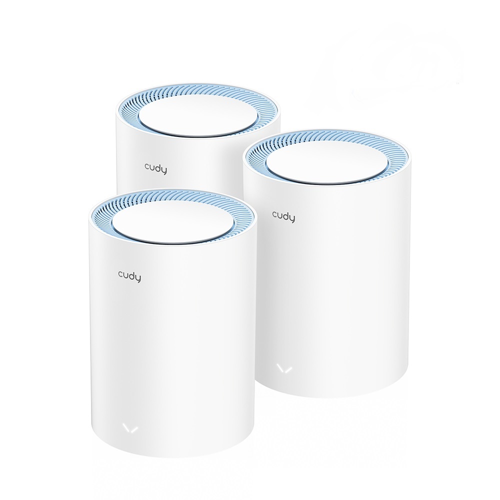 Cudy M1200 3-PACK Sistema Wi-Fi Mesh AC1200 Dual Band (2.4 GHz/5 GHz) con Roaming Senza Interruzioni e Supporto VPN