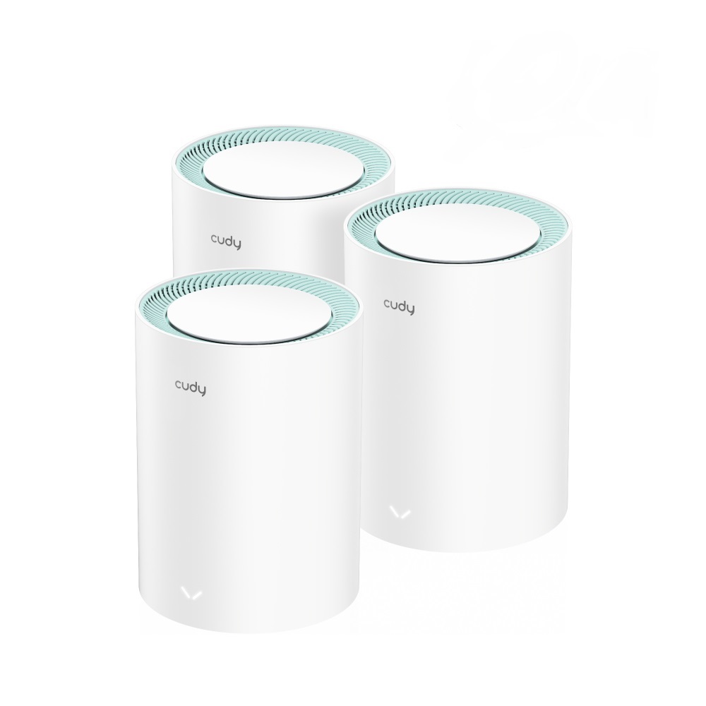 Cudy M1300 3-PACK Sistema Wi-Fi Mesh Dual-band AC1200 Bianco - 867 Mbps su 5 GHz e 300 Mbps su 2.4 GHz, 2 Porte Gigabit Ethernet