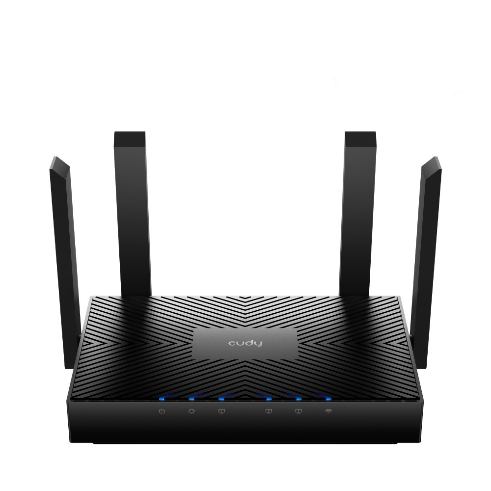 Cudy WR3000 Router Wi-Fi 6 Dual Band AX3000 - Fino a 3000 Mbps, 160 MHz, MU-MIMO, Beamforming, WPA3, Nero