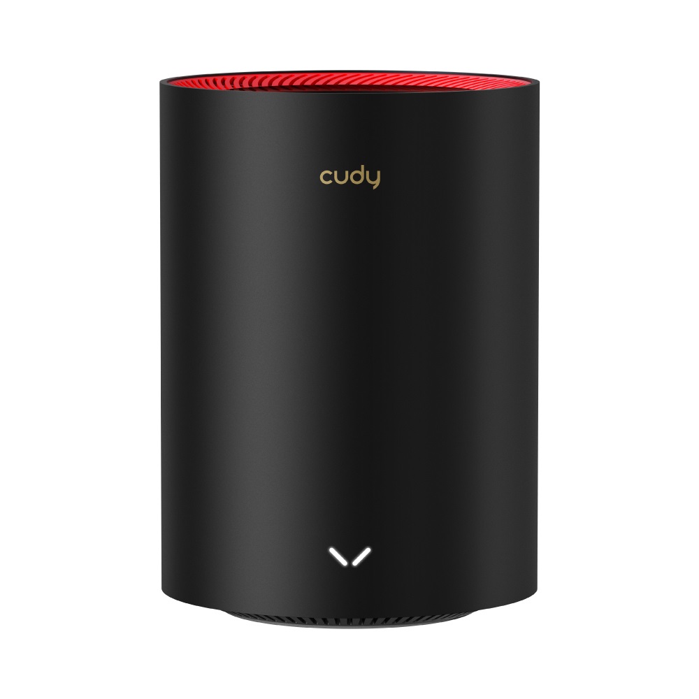 Cudy M3000 3-Pack Sistema Mesh Dual-band (2.4 GHz/5 GHz) Wi-Fi 6 (802.11ax) Nero e Rosso, Antenna Interna, Copertura Fino a 650 m²