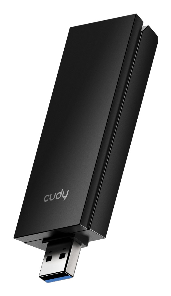 Cudy AXE5400 WU5400 - Adattatore Wi-Fi 6E Tri-Band USB 3.0 per PC con Antenne ad Alto Guadagno