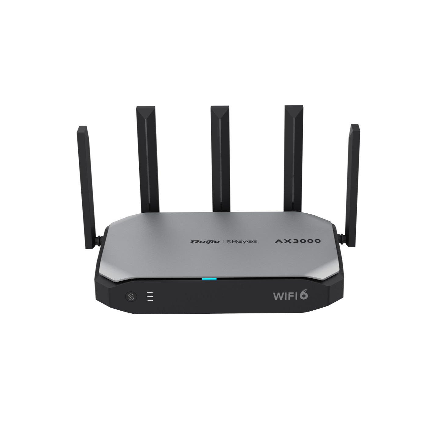 Ruijie Networks RG-EG105GW-X Router Wireless Gigabit Ethernet Dual-band (2.4 GHz/5 GHz) con supporto Wi-Fi 6, 5 Porte GE, Fino a 2976Mbps, Colore Nero e Grigio