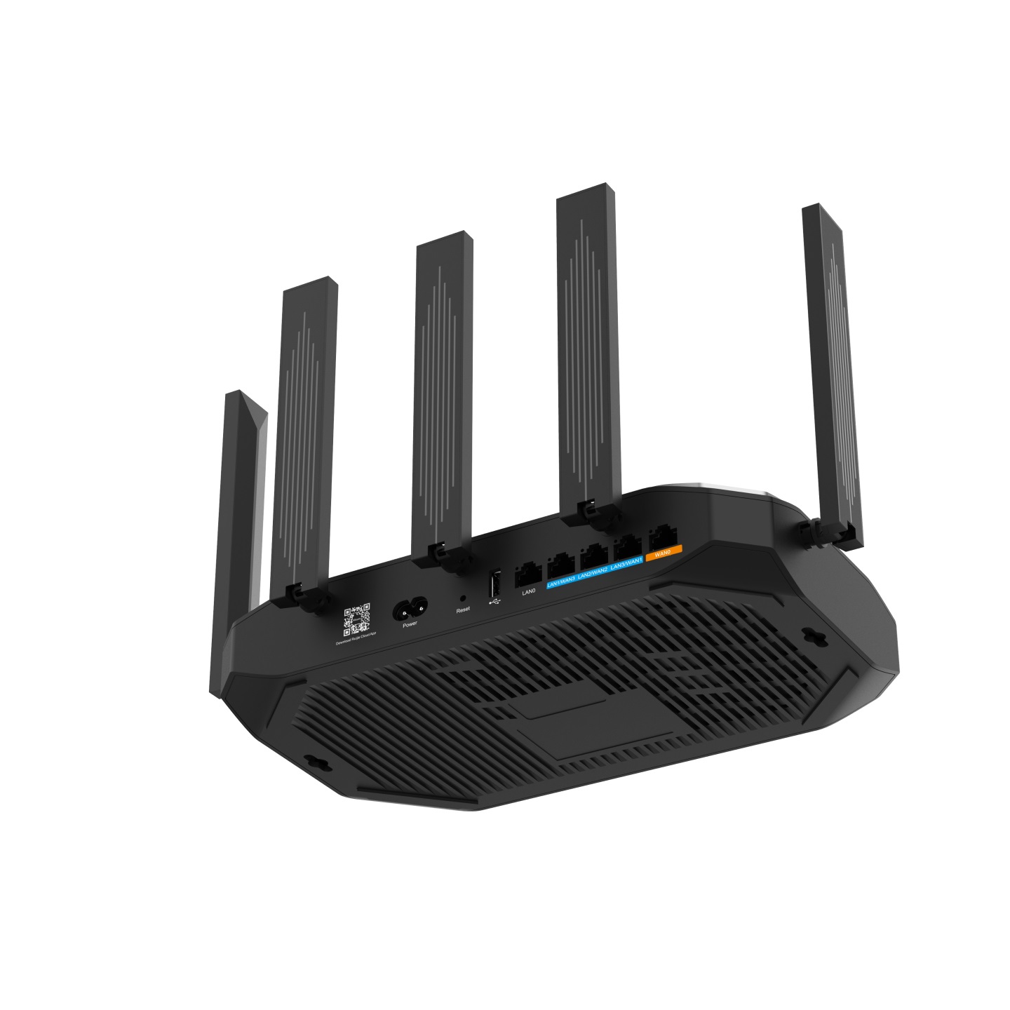 Ruijie Networks RG-EG105GW-X Router Wireless Gigabit Ethernet Dual-band (2.4 GHz/5 GHz) con supporto Wi-Fi 6, 5 Porte GE, Fino a 2976Mbps, Colore Nero e Grigio