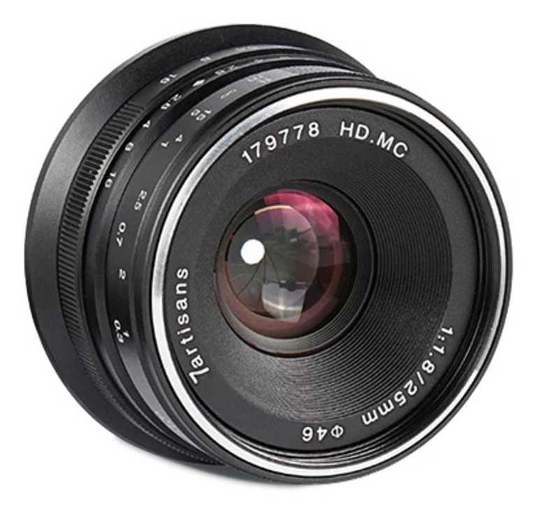 7Artisans Obiettivo 25mm F/1.8 Manual Focus Nero per Sony E