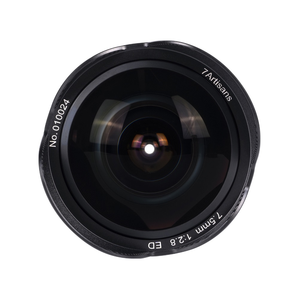 7artisans Obiettivo Fisheye 7,5 mm f/2,8 Mark II per Sony E Mount - Angolo di vista 190°, copriobiettivi inclusi