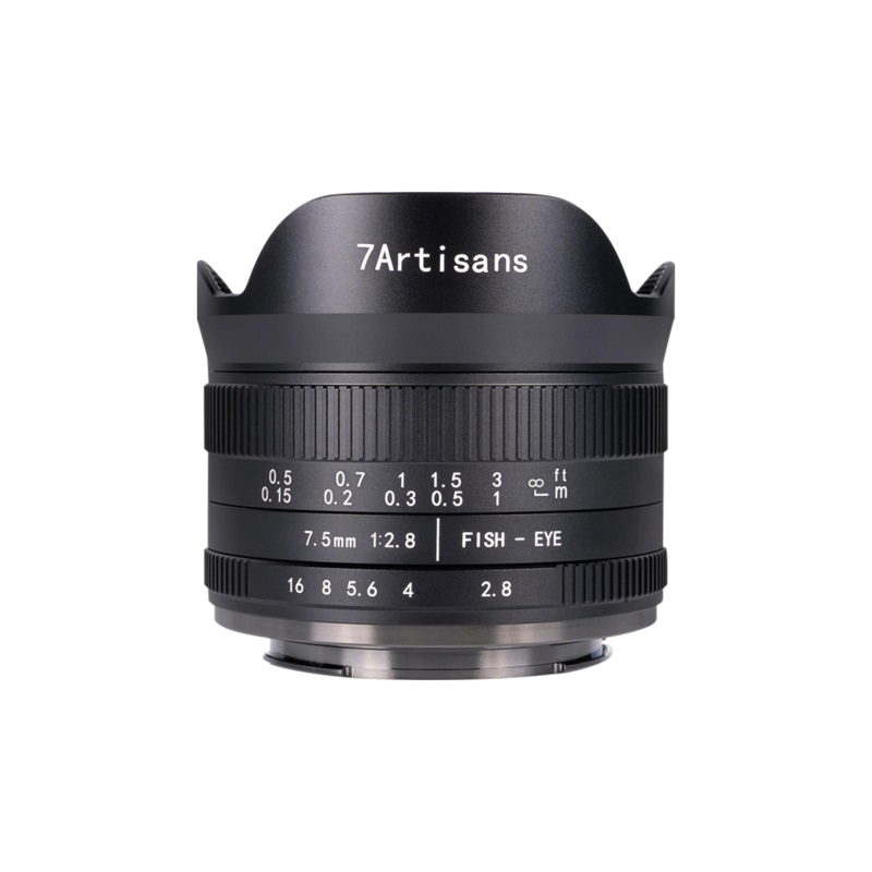 7Artisans 7.5mm F2.8 Mark II Obiettivo Ultra Grandangolare per Fuji FX - Nero