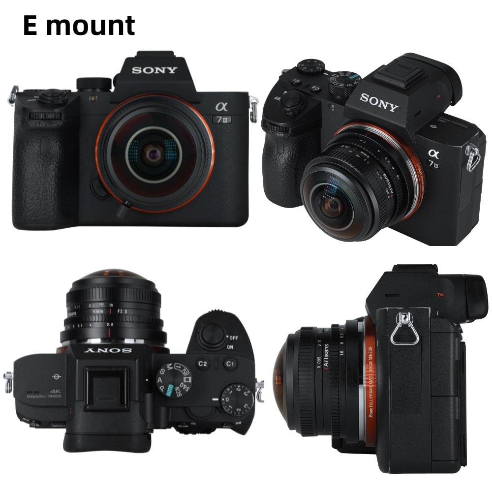 7artisans Obiettivo Mirrorless 4mm F2.8 Fish-Eye per Sony E-Mount