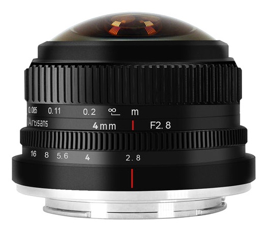 7Artisans 4mm f/2.8 Obiettivo Fisheye per Fotocamera Fujifilm FX - Angolo di Vista fino a 225°