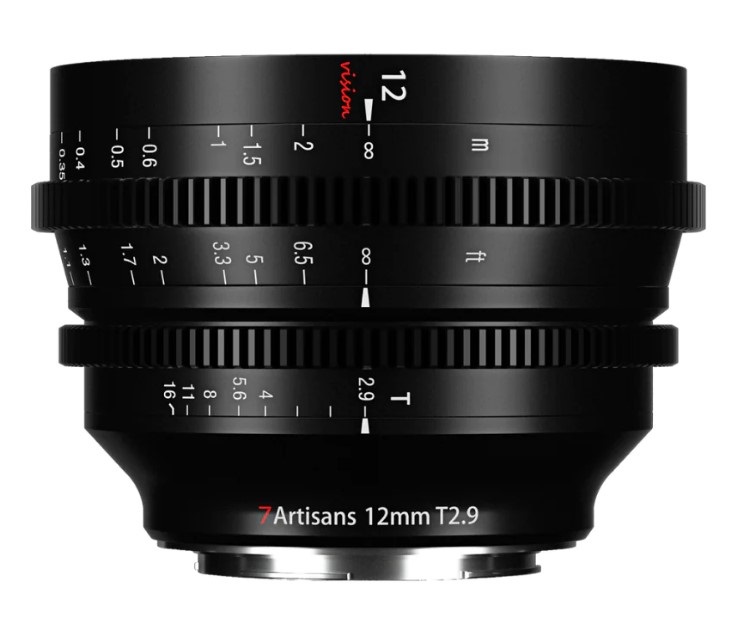 7artisans Obiettivo Cinematico 12mm T2.9 per Fujifilm X - Compatto e Robusto, Ideale per Videografia Professionale