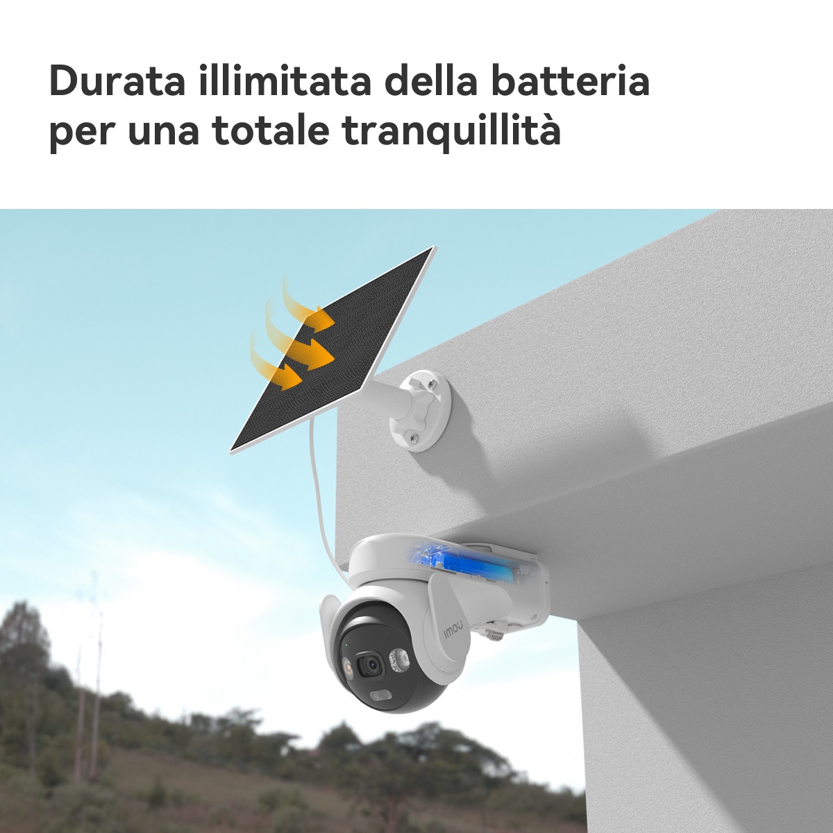 Imou AOV PT Telecamera di Sicurezza IP Esterno 5MP 3K Motorizzata con 4G, Wi-Fi, Batteria Ricaricabile e Pannello Solare