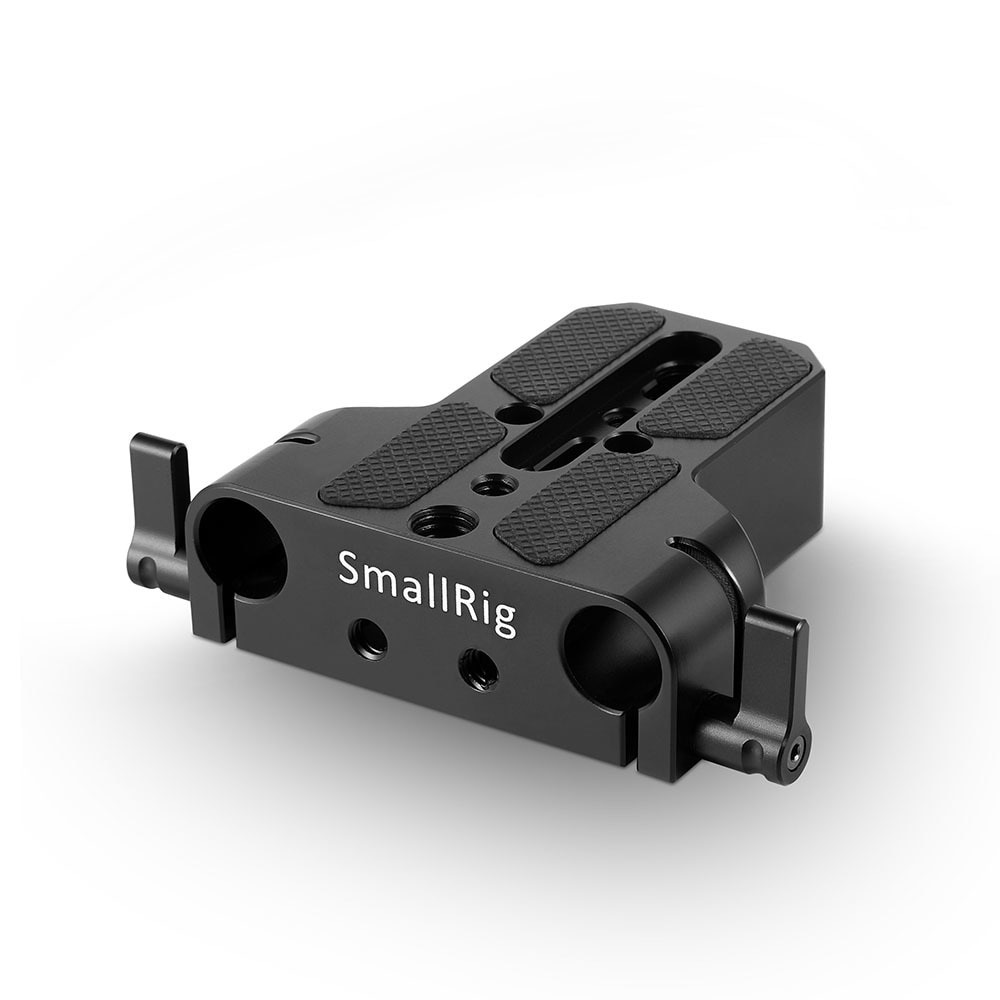 SmallRig 1674 Piastra Base con Morsetto per Asta - Compatibile con Sony FS5, FS7, Serie A7 e Canon C100, C300, C500