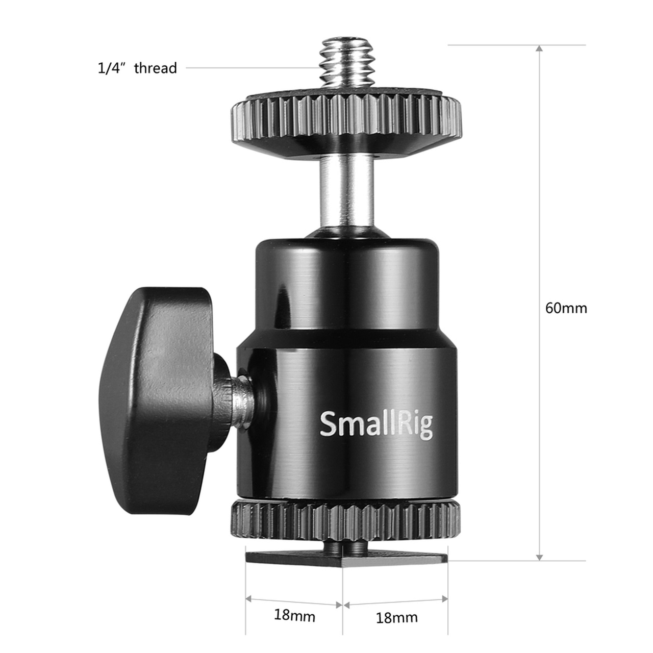 SmallRig 2059 Montatura per Macchine Fotografiche con Innesto Hot Shoe 1/4