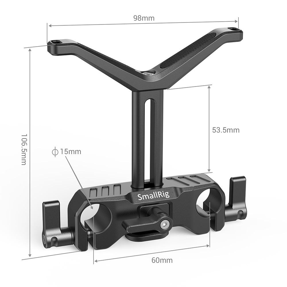 SmallRig BSL2681 Supporto Universale per Obiettivo con Clamp per Aste LWS da 15 mm