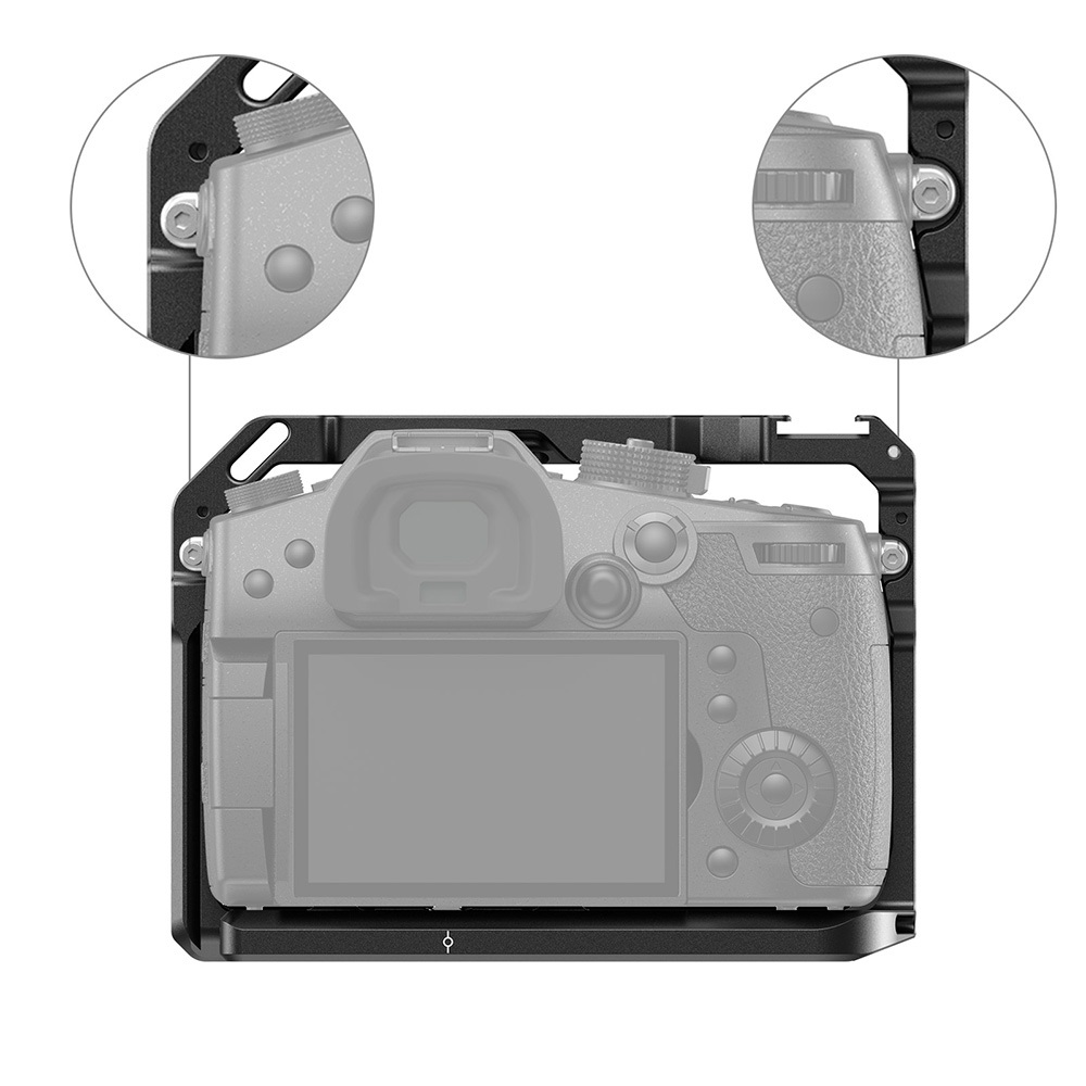 SmallRig 2646 Gabbia per fotocamera Panasonic Lumix GH5/GH5S con supporto per slitta fredda - Nero
