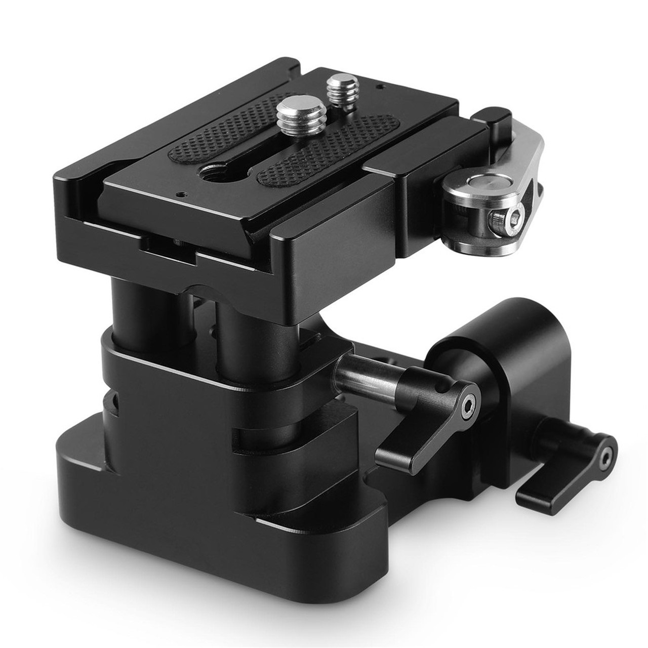 SmallRig 2092 Piastra di Base Universale per Rotaia da 15 mm - Compatibile con DSLR e Telecamere Sony, Panasonic, Fujifilm X-12 e BlackMagic