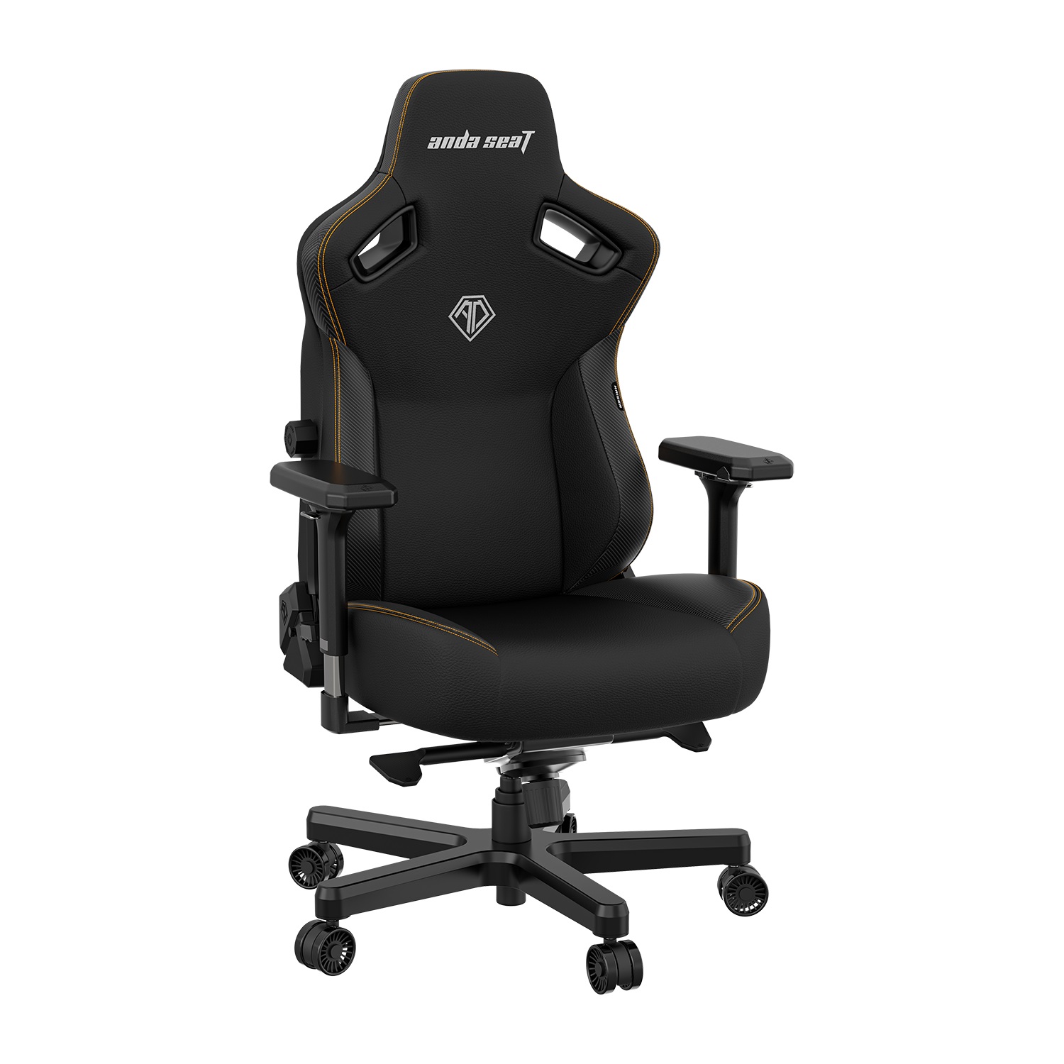 Anda Seat Kaiser 3 Large Sedia Gaming Ergonomica in Similpelle con Supporto Lombare Rimovibile, Braccioli Regolabili 4D e Reclinabile, Nero