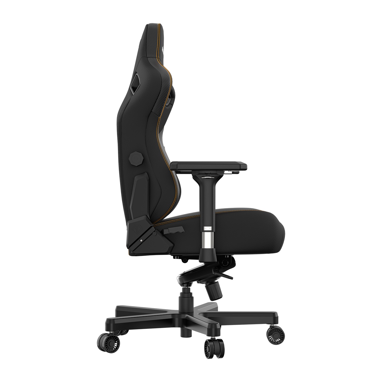 Anda Seat Kaiser 3 Large Sedia Gaming Ergonomica in Similpelle con Supporto Lombare Rimovibile, Braccioli Regolabili 4D e Reclinabile, Nero