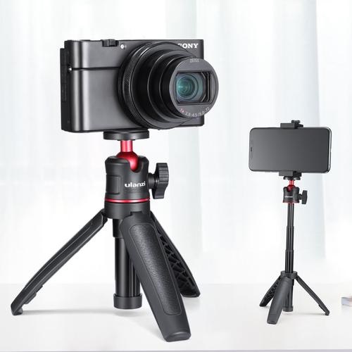Ulanzi MT-08 Mini Treppiede Regolabile per Smartphone e Fotocamere - Nero, Supporto per Vlogging e Selfie Stick