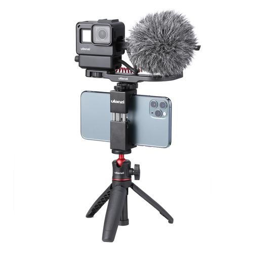 Ulanzi MT-08 Mini Treppiede Regolabile per Smartphone e Fotocamere - Nero, Supporto per Vlogging e Selfie Stick