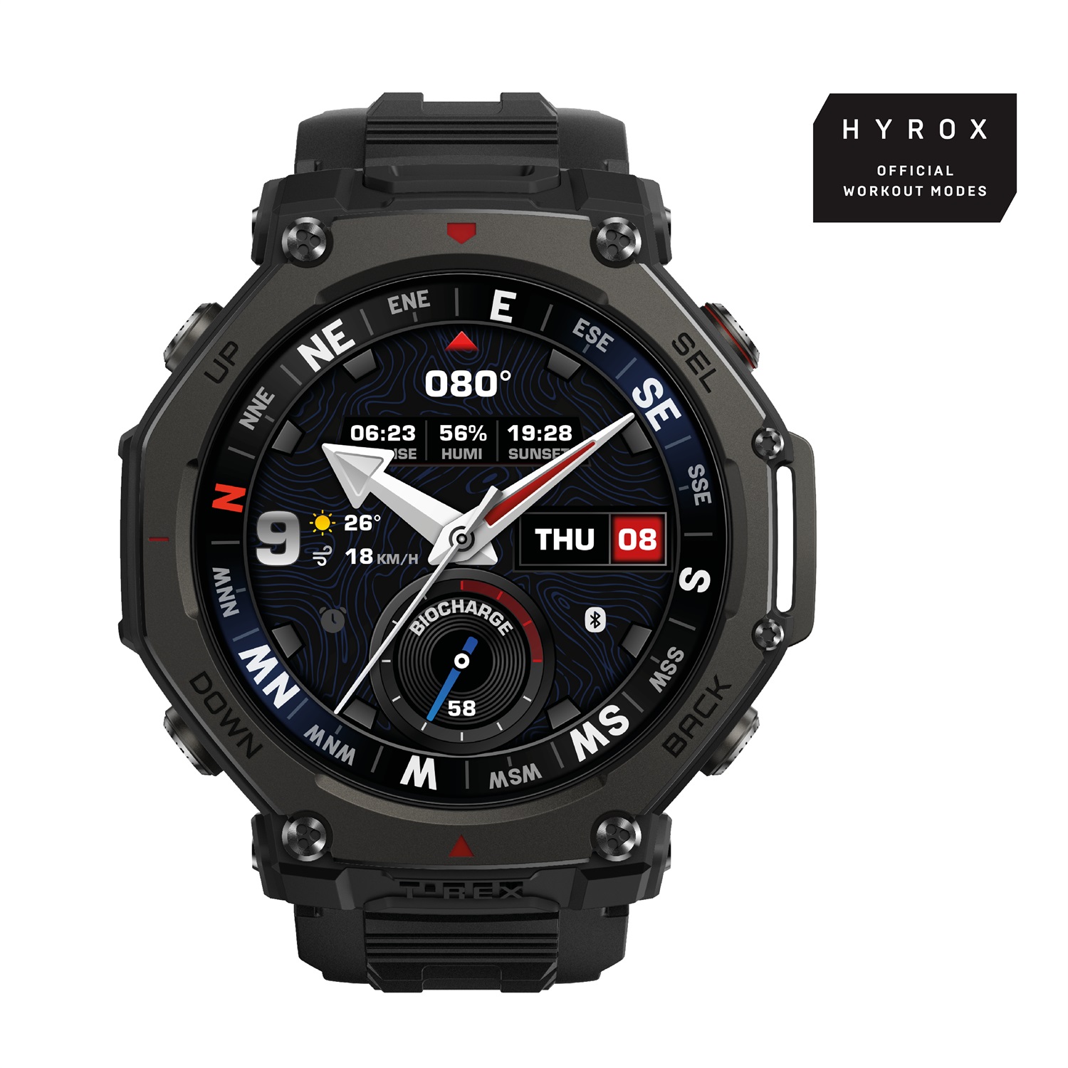 Amazfit T-Rex 3 Pro Smartwatch Outdoor 48mm AMOLED Nero GPS Dual Band Impermeabile 10 ATM