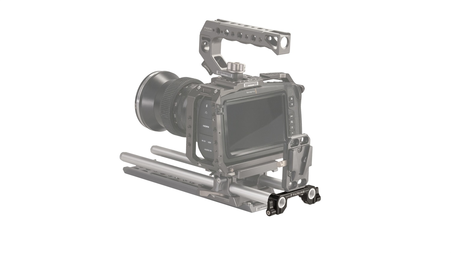 Tilta TA-MBP-RA Adattatore per asta 15 mm LWS per Mini/Pocket V-Mount Battery Plate - Leggero e Durevole
