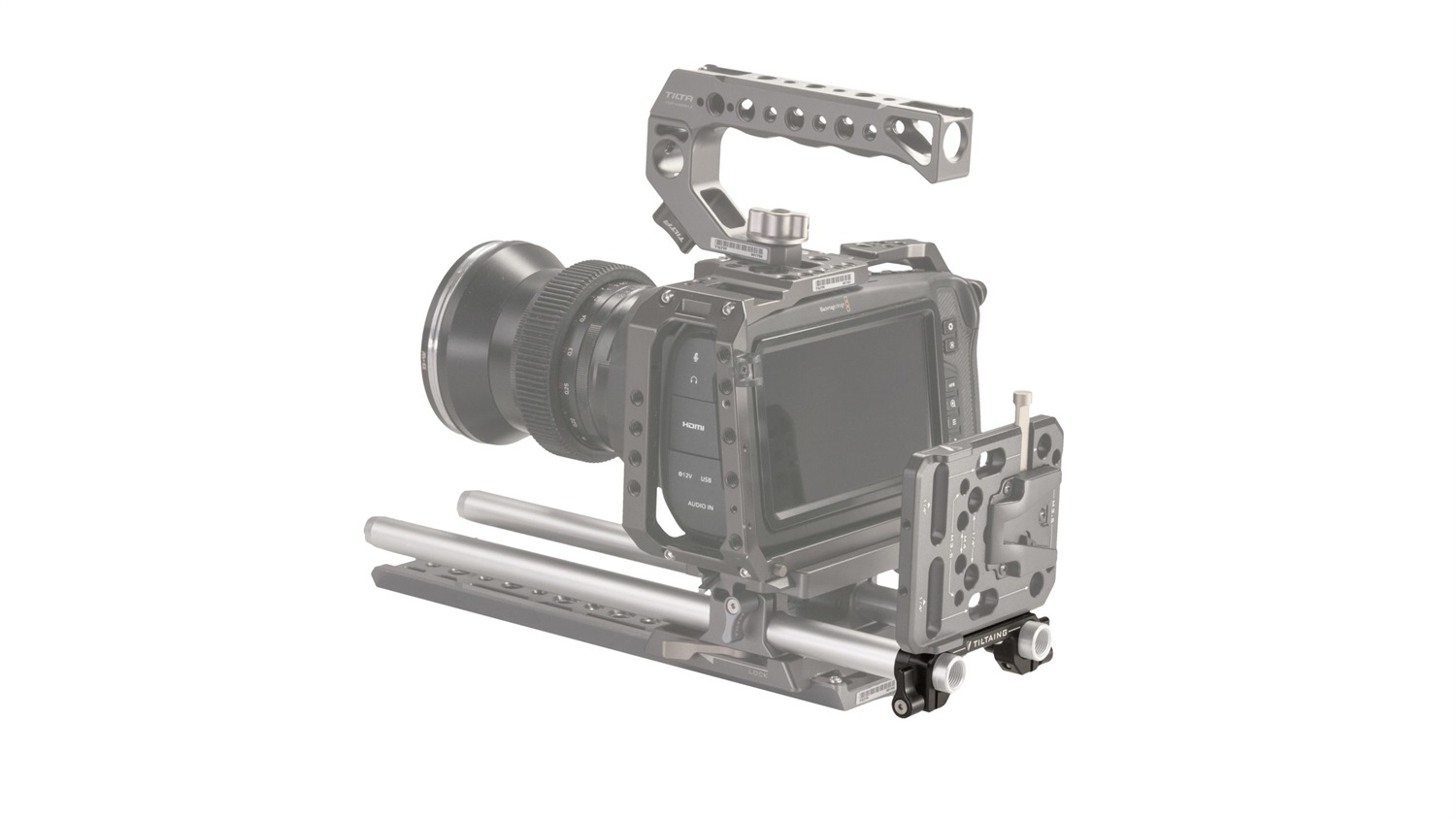Tilta TA-MBP-RA Adattatore per asta 15 mm LWS per Mini/Pocket V-Mount Battery Plate - Leggero e Durevole