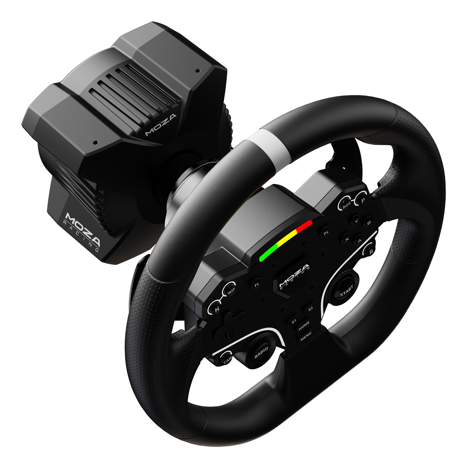 Moza Racing RS074 Volante da Gioco con Pedali per PC - Bluetooth/USB, Sterzo con Ritorno di Forza, Design Ergonomico