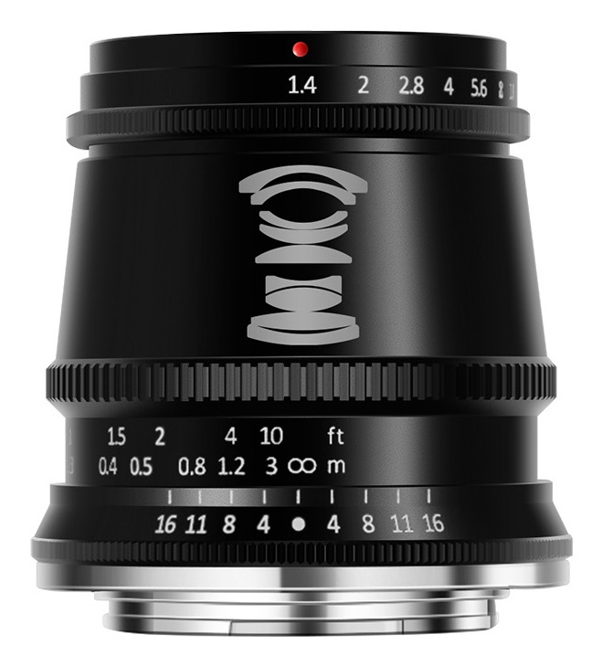 TTArtisan 17 mm F1.4 Obiettivo Grandangolare APS-C per Fuji X Mount con Messa a Fuoco Manuale - Nero