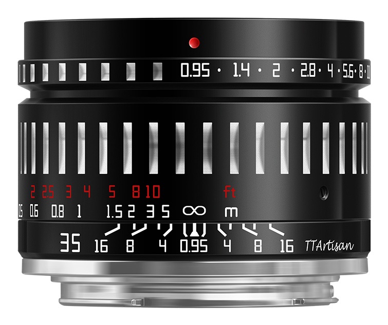 TTArtisan Obiettivo Grandangolare 35mm F0.95 per fotocamere Sony E - Colore Nero
