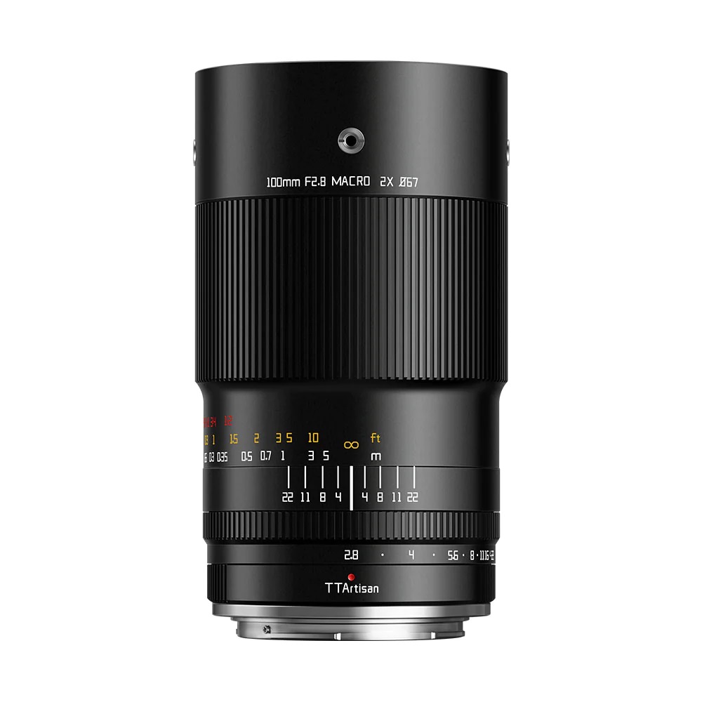 TTArtisan 100mm F/2.8 Macro Tilt Shift - Obiettivo in Metallo per Canon RF con Decentramento e Inclinazione, Colore Nero