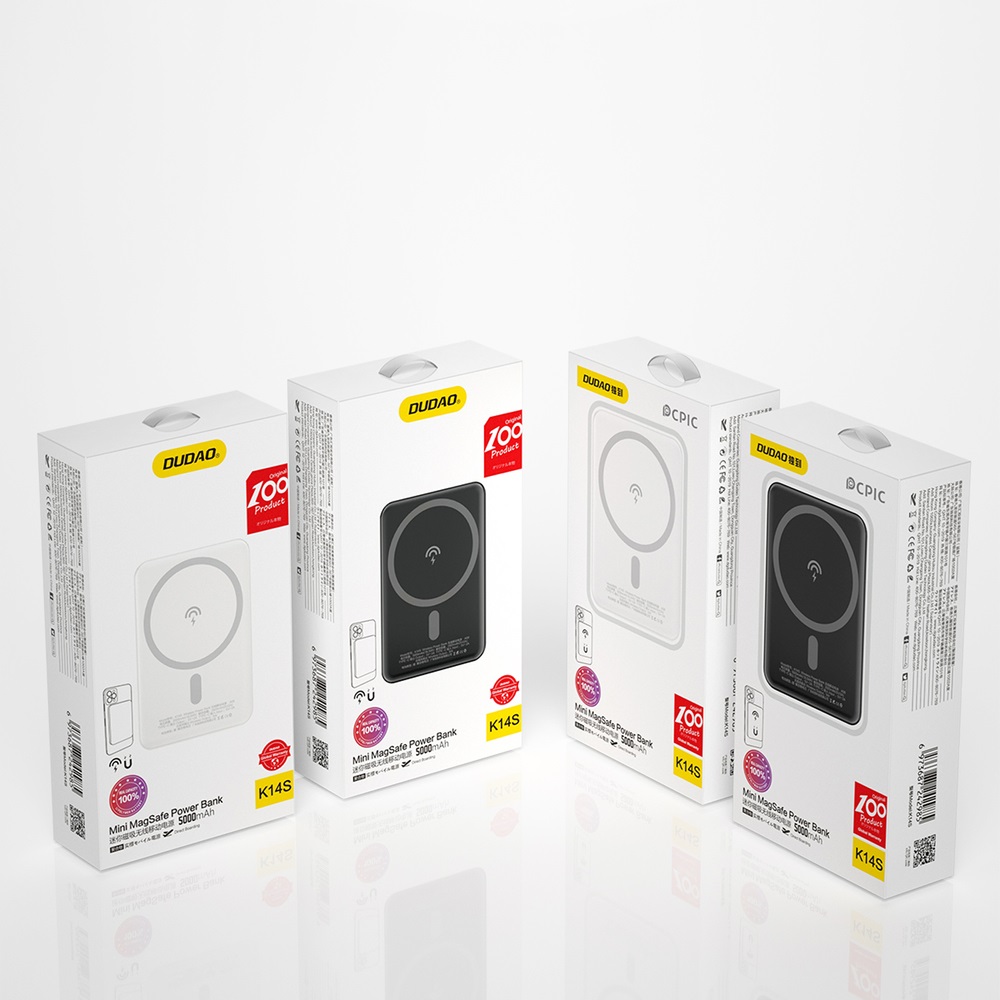 DUDAO Power Bank Mini MagSafe 5000mAh - Ricarica Rapida 15W, Ultra Compatto, Compatibile iPhone e Android
