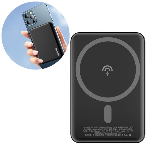 DUDAO Power Bank Mini MagSafe 5000mAh - Ricarica Rapida 15W, Ultra Compatto, Compatibile iPhone e Android