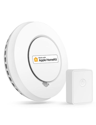Meross GS559AHHK Rilevatore di Fumo Smart RF con Hub Wi-Fi Compatibile con Apple HomeKit e Google Assistant, Allarme Antifumo, Funzione Auto-Controllo, Standard EN 14604