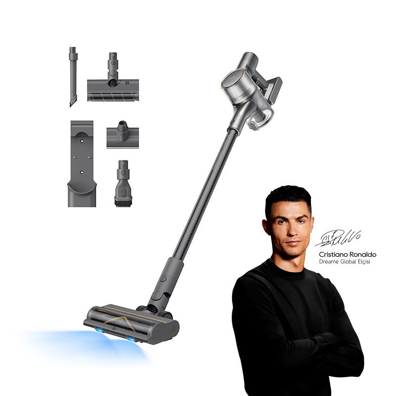 Dreame R20 Aspirapolvere senza fili 190AW, Autonomia 90min, Capacità 0,6L, Illuminazione LED, Anti-groviglio, Colore Nero