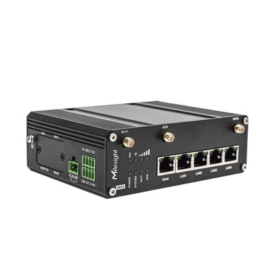 Milesight UR35-L04AF-W Router Cellulare Industriale 4G con Fast Ethernet e Banda Singola (2.4 GHz) - Nero