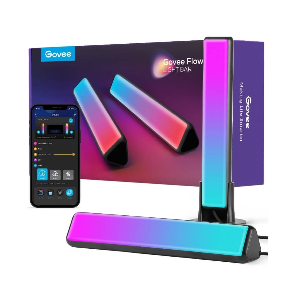 Govee Flow Plus - Luci LED RGBICWW Wi-Fi e Bluetooth per Gaming con Compatibilità Alexa