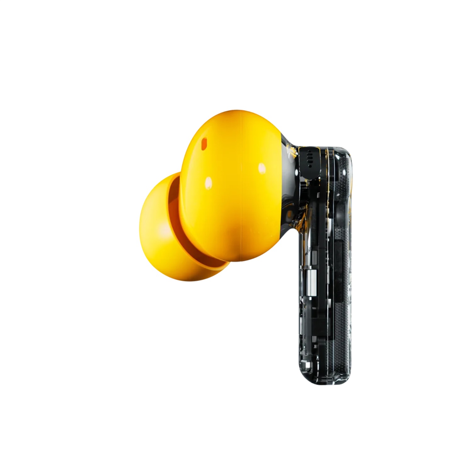 Nothing Ear (a) Auricolari True Wireless Stereo (TWS) In-ear con Cancellazione Attiva del Rumore fino a 45 dB, Audio Hi-Res, Colore Giallo e Trasparente