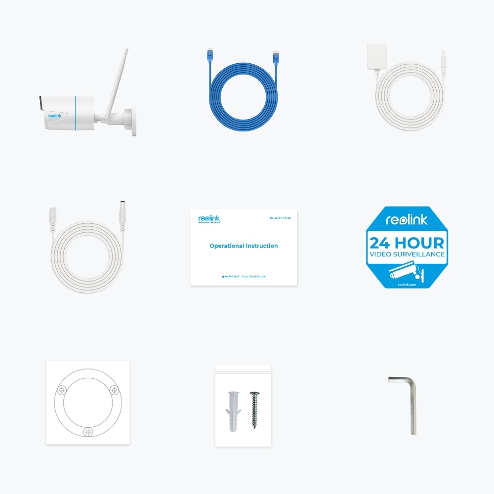 Reolink W320 Telecamera di Sicurezza IP Esterno 5MP Wi-Fi con Rilevamento Persone/Vehicoli, Visione Notturna 30m, Design a Pallottola