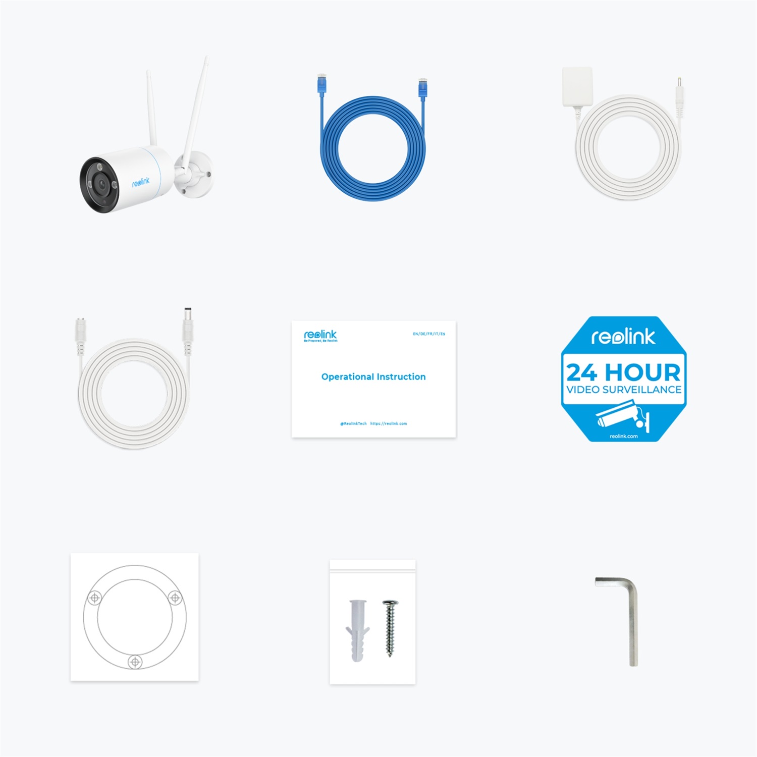 Reolink W330 Telecamera di Sicurezza IP 3840 x 2160 Pixel Interno ed Esterno, Montaggio a Parete, Bianco, Con e Senza Cavo, Compatibile con Google Assistant