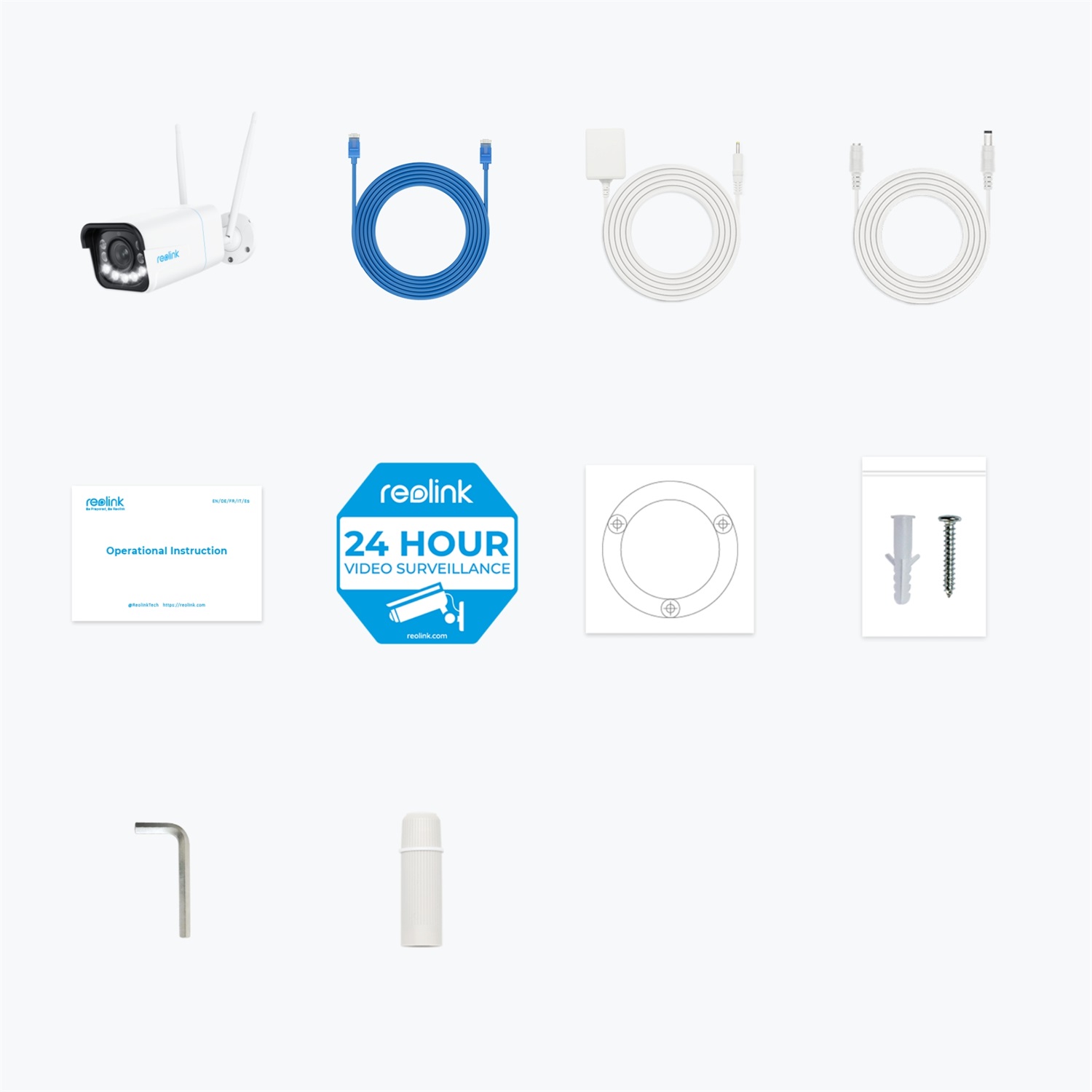 Reolink W430 Telecamera di Sicurezza IP Esterno 8MP 3840 x 2160 Pixel con Cavo e Senza Cavo, Compatibile con Google Assistant, 450 lm