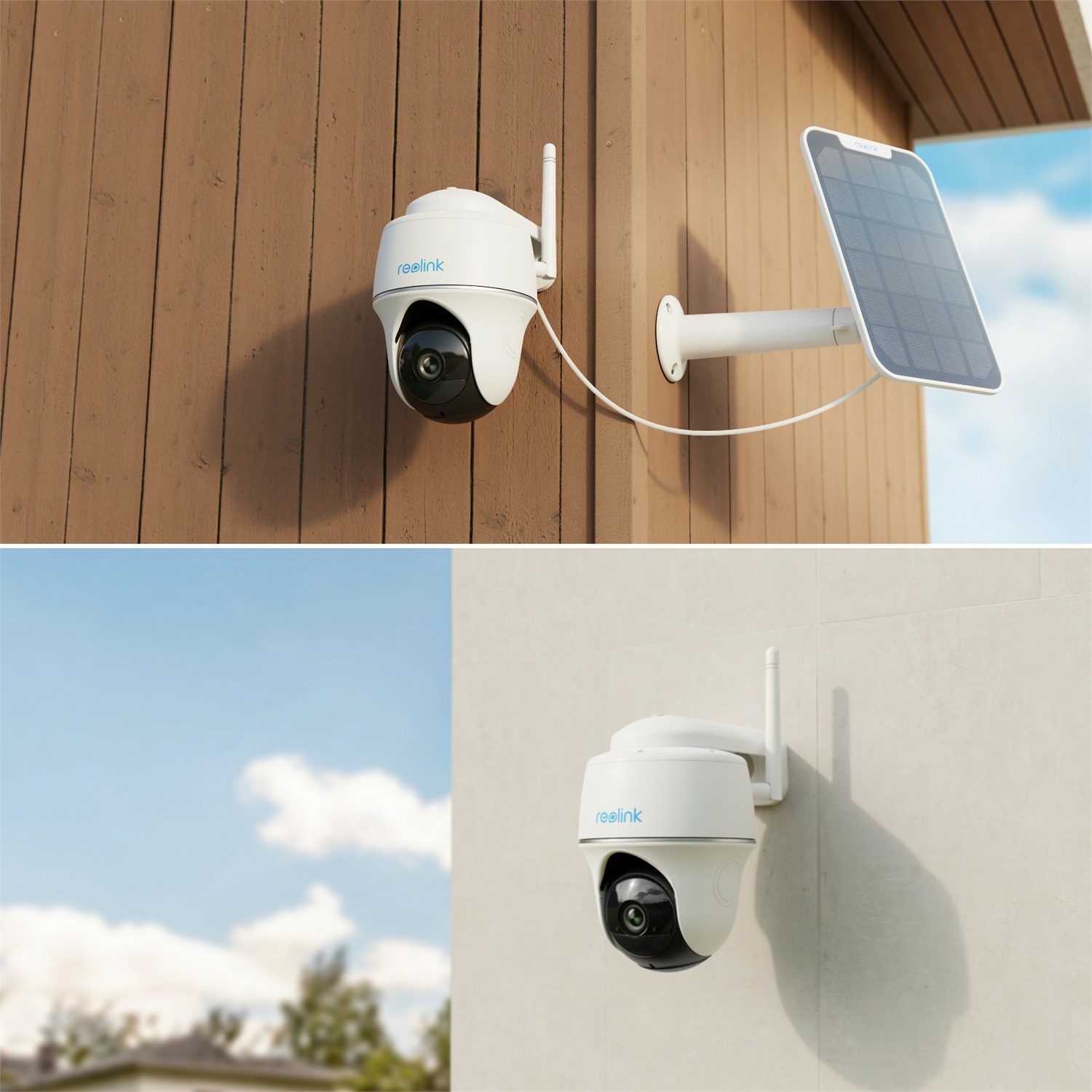 Reolink Argus Series B420 - Telecamera di Sicurezza IP Wireless Interno ed Esterno, Risoluzione 2304 x 1296 Pixel, Design Cupola, Colore Bianco